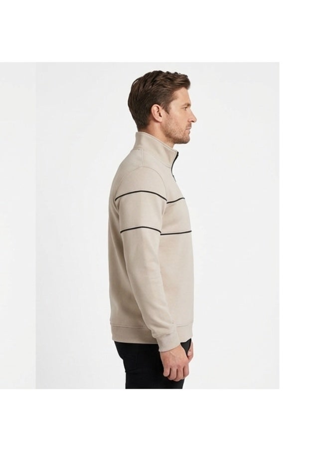 Caesar Men's half-neck Pullover with zipper - Image 2
